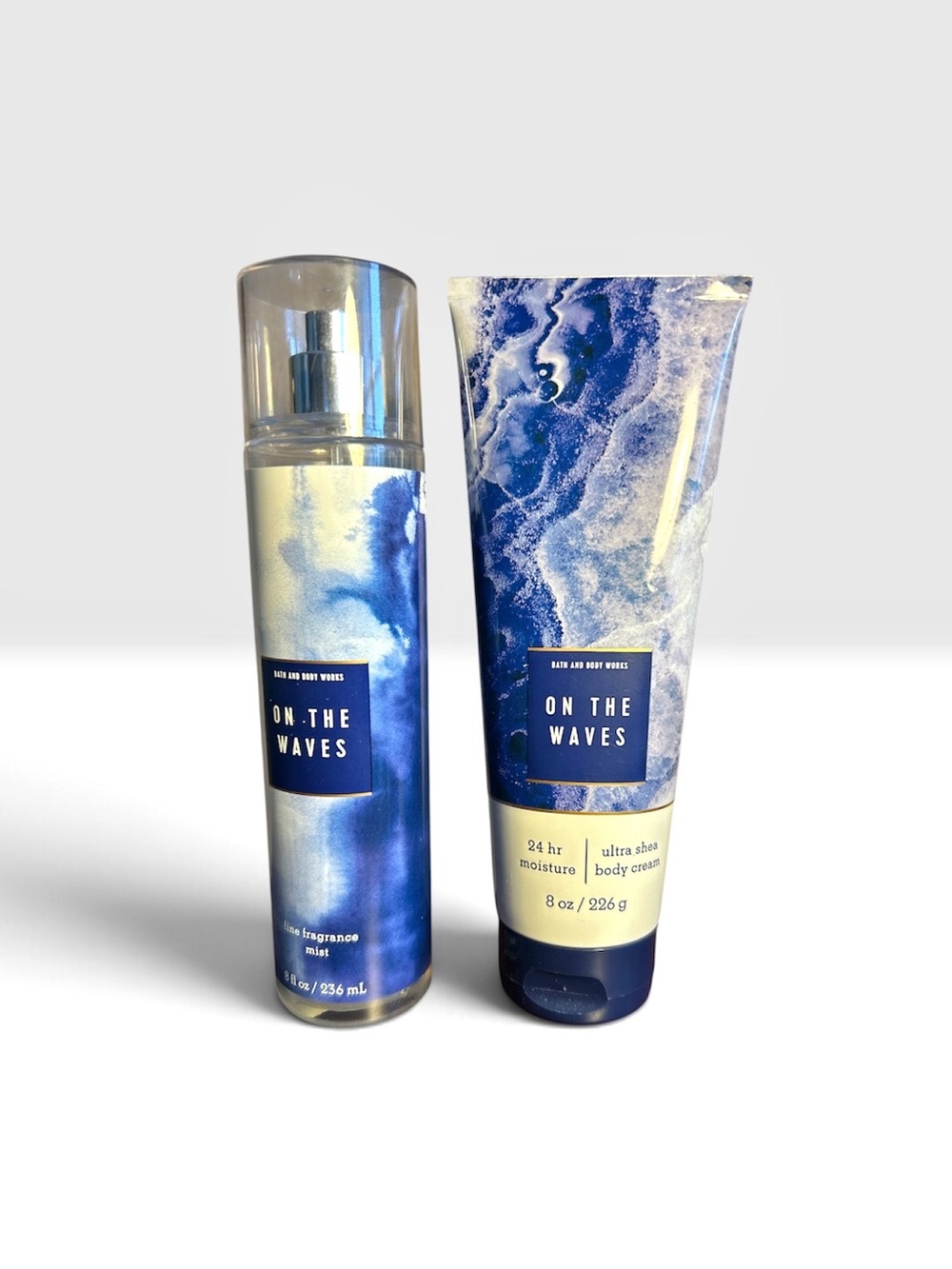 BATH & BODY WORKS On The Waves Body Cream & Fragrance Mist 8 OZ Set *Read*